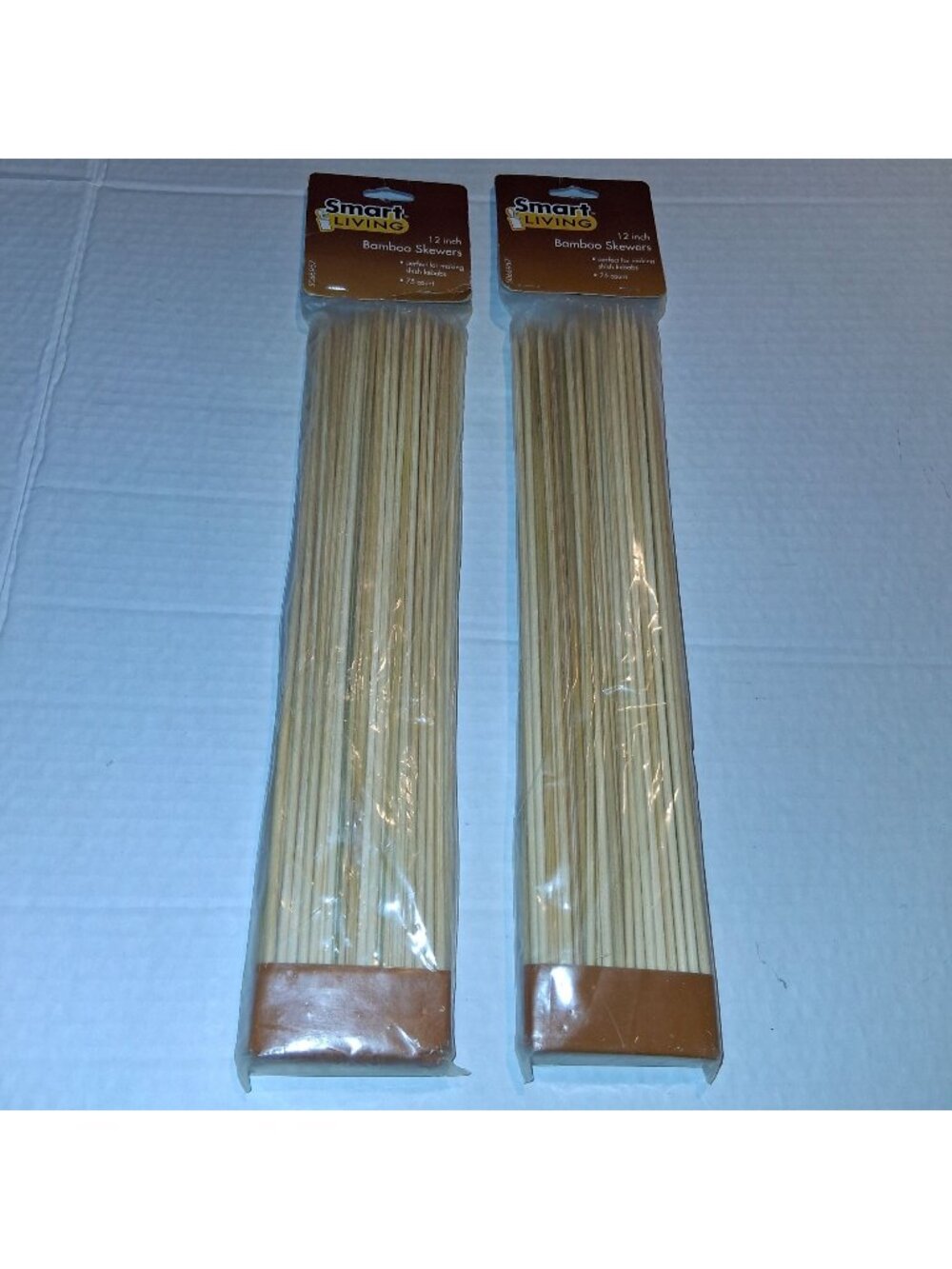 Smart Living 12-Inch Bamboo Skewers 75 Count Pack Of 2 For Shish Kebabs